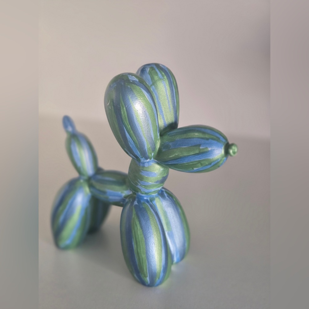 Hand-Painted Ceramic Balloon Dog Sculpture | Original Art by Elizabeth Harris